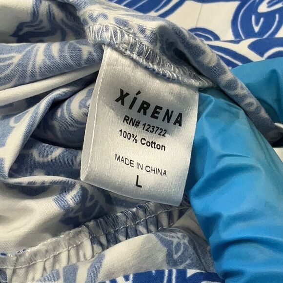 Xirena Angeline Santorini Blue Paisley Maxi Skirt Pockets L - Picture 5 of 9